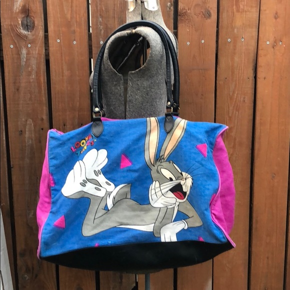 Vintage Handbags - Vintage 90s Bugs Bunny Tote Bag Purse streetwear